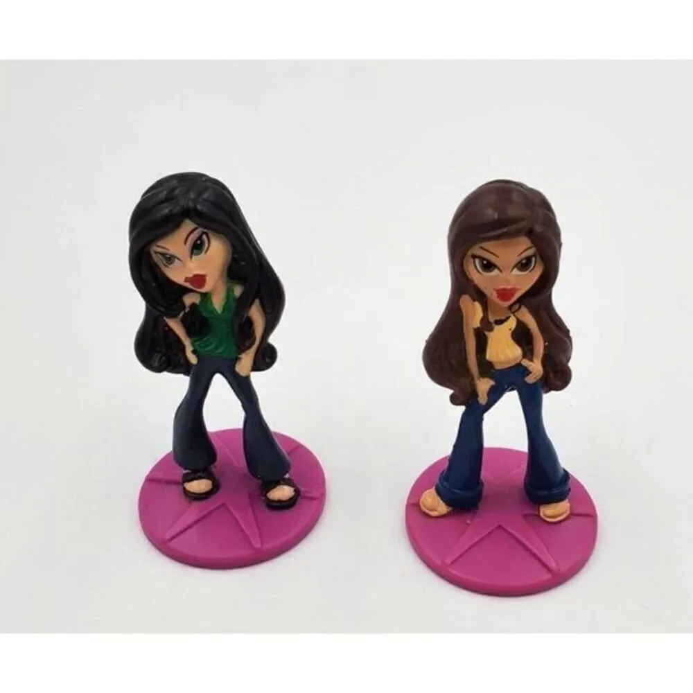 Vintage Bakery Crafts Bratz Cake Topper Figures Lot Of 2